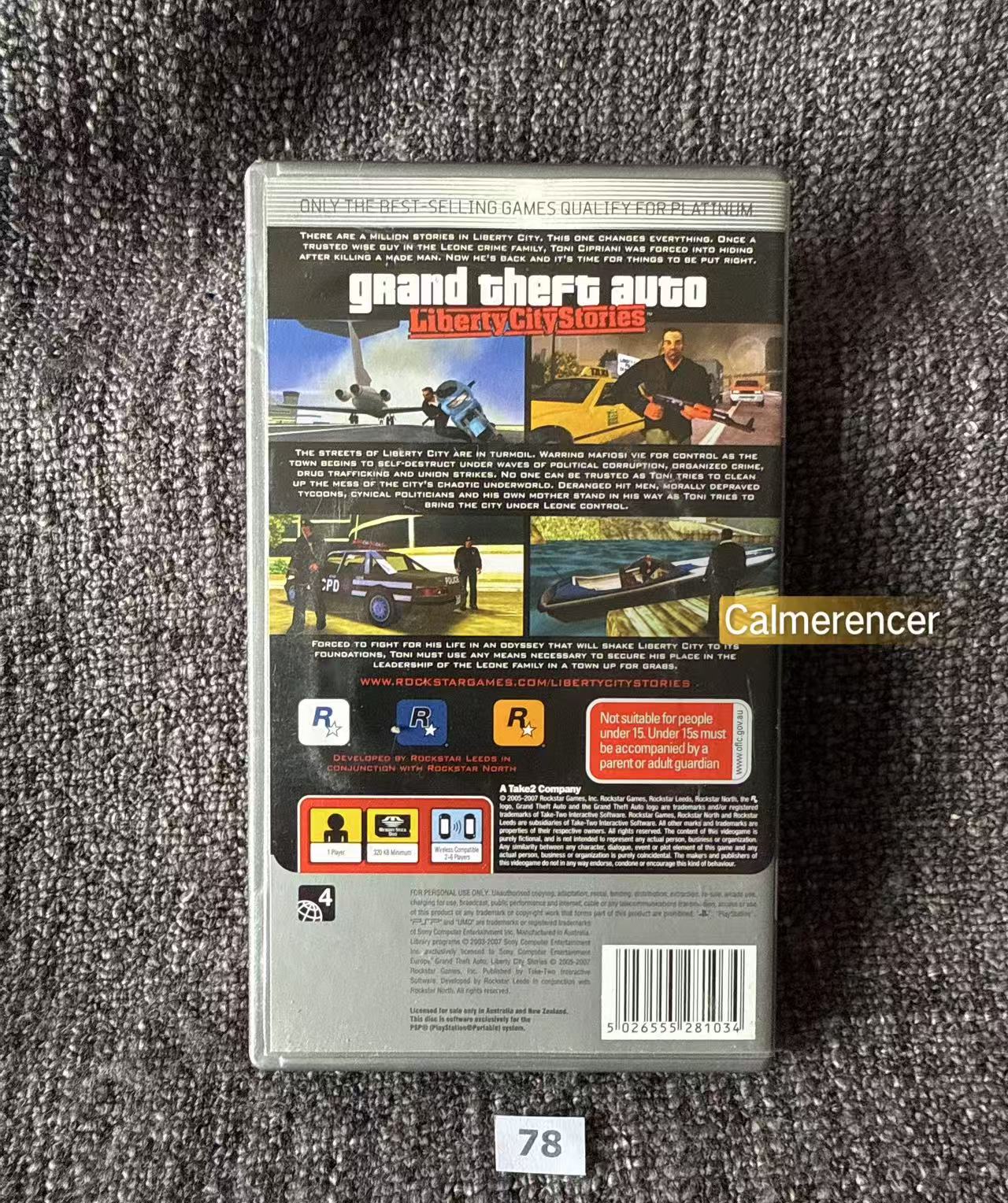 Grand Theft Auto: Liberty City Stories PSP Game - Playstation Portable