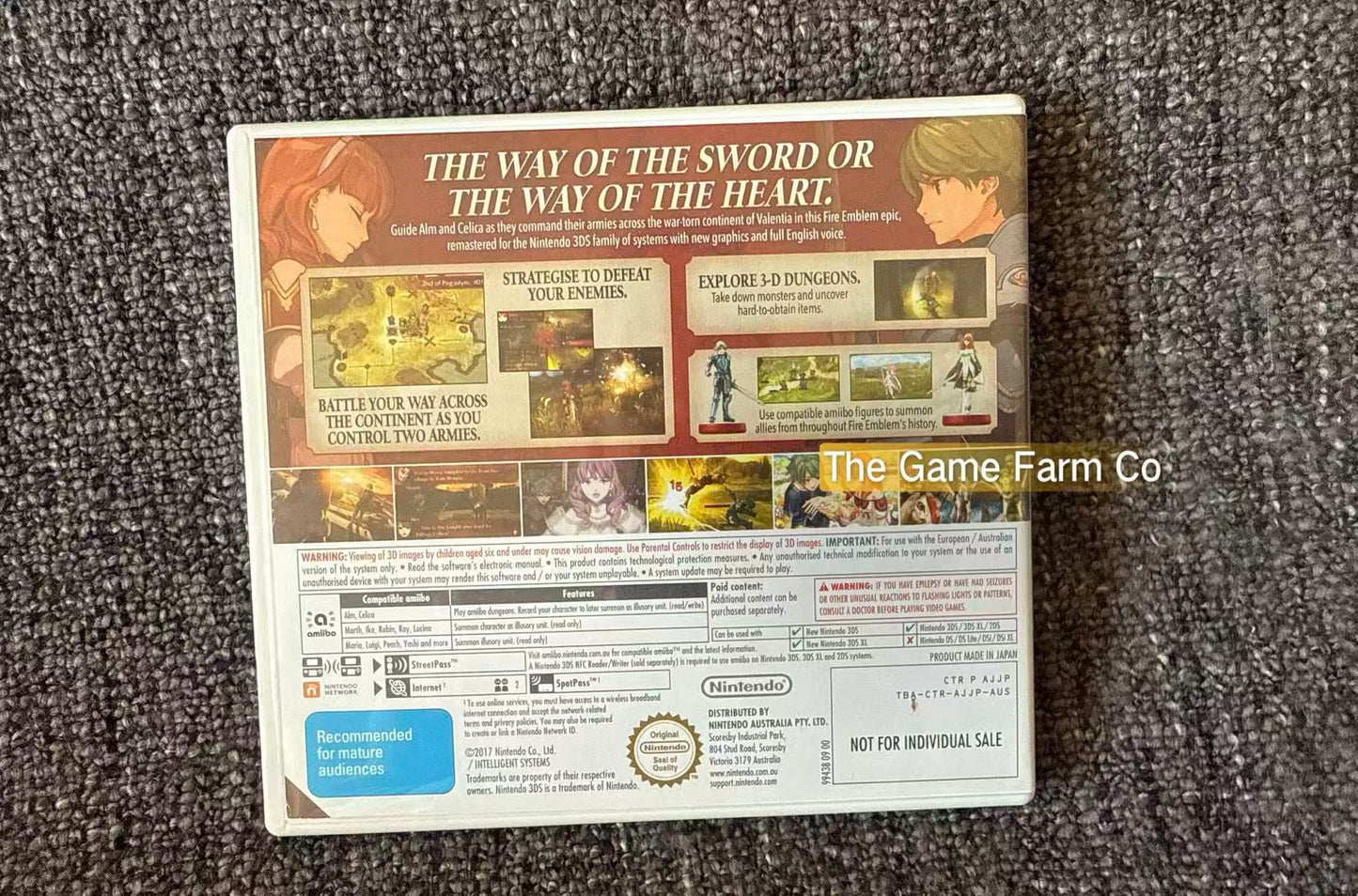 Fire Emblem Echoes: Shadows of Valentia Limited Edition Nintendo 3DS Physical Game CIB AUS Tested Used