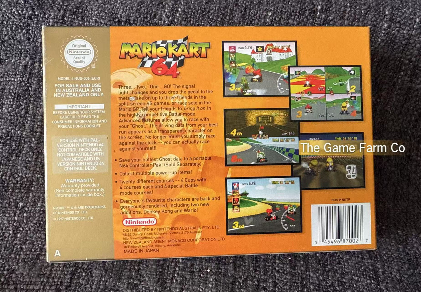Mario Kart Game Boxed - Nintendo 64 / N64 - Pal Version