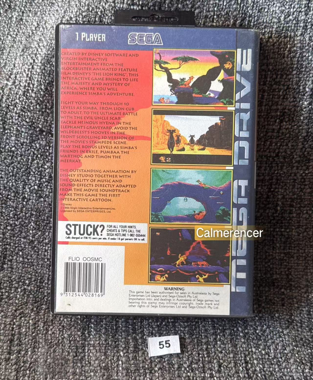 The Lion King Game - No manual - Sega Mega Drive