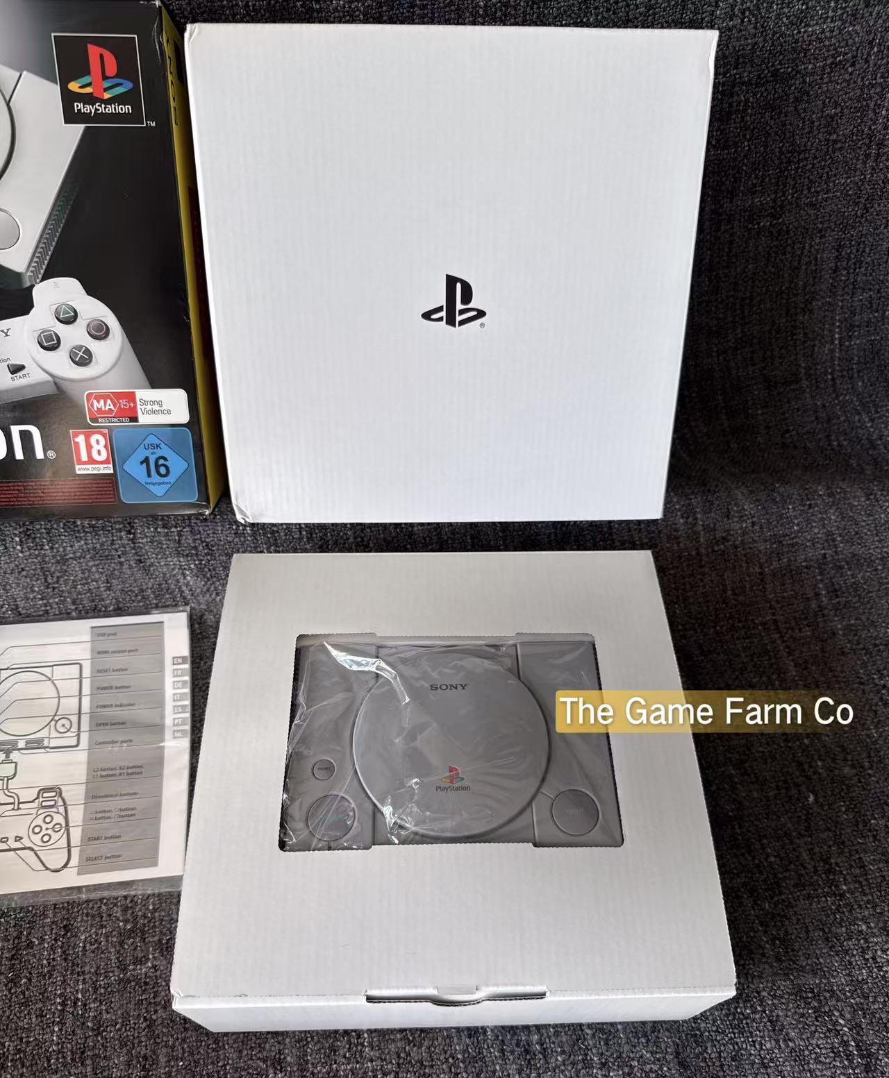 Sony PlayStation Classic / Mini  console Boxed Like New With Controllers & Cords - Pal Version