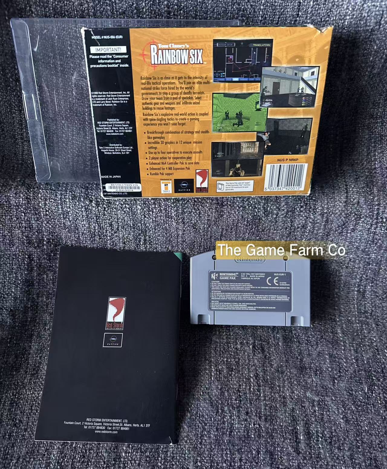 Tom Clancy's Rainbow Six (Nintendo 64 N64, 1999) Complete Box CIB Used