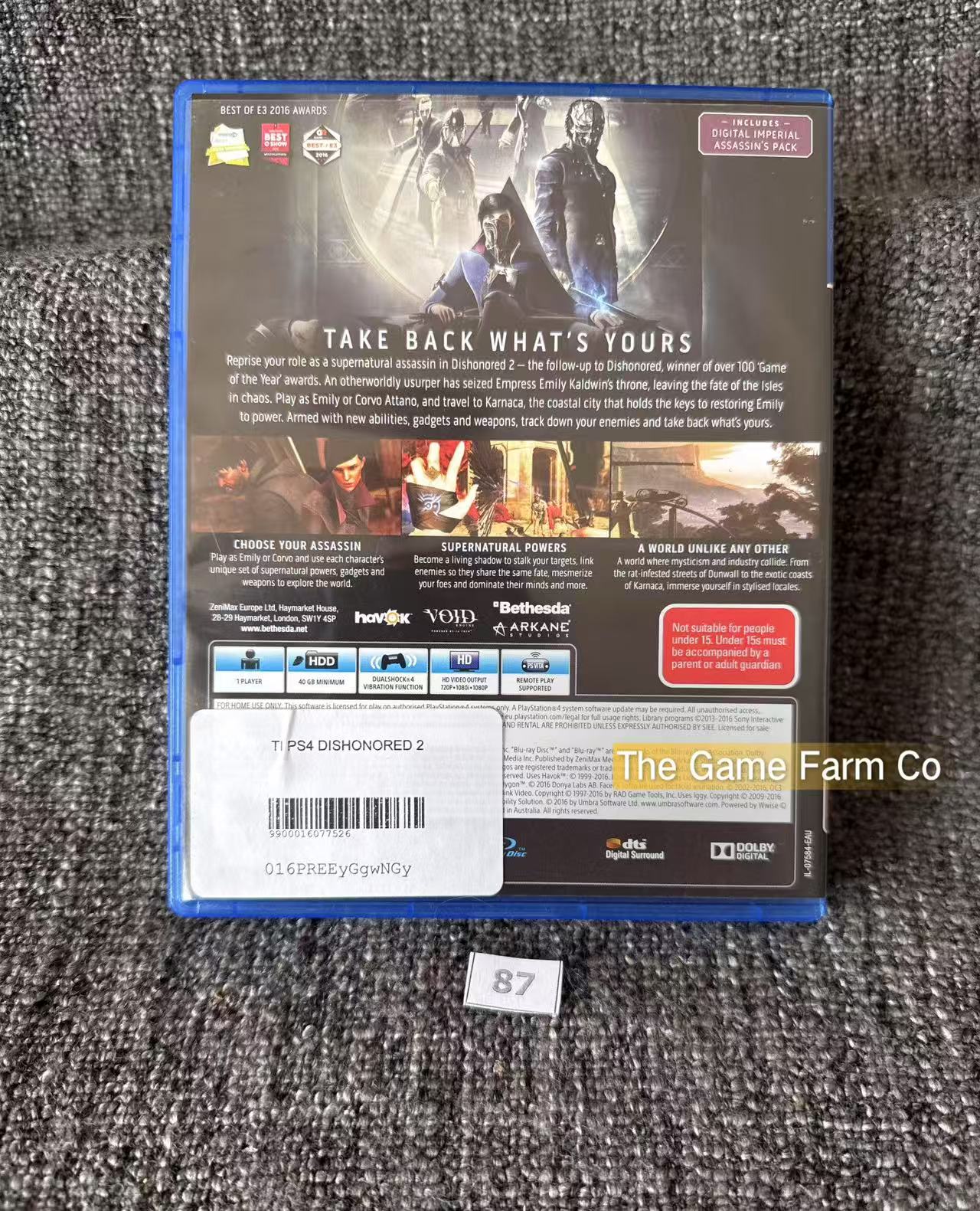 Dishonoured 2 Sony Playstation 4 (PS4) Game