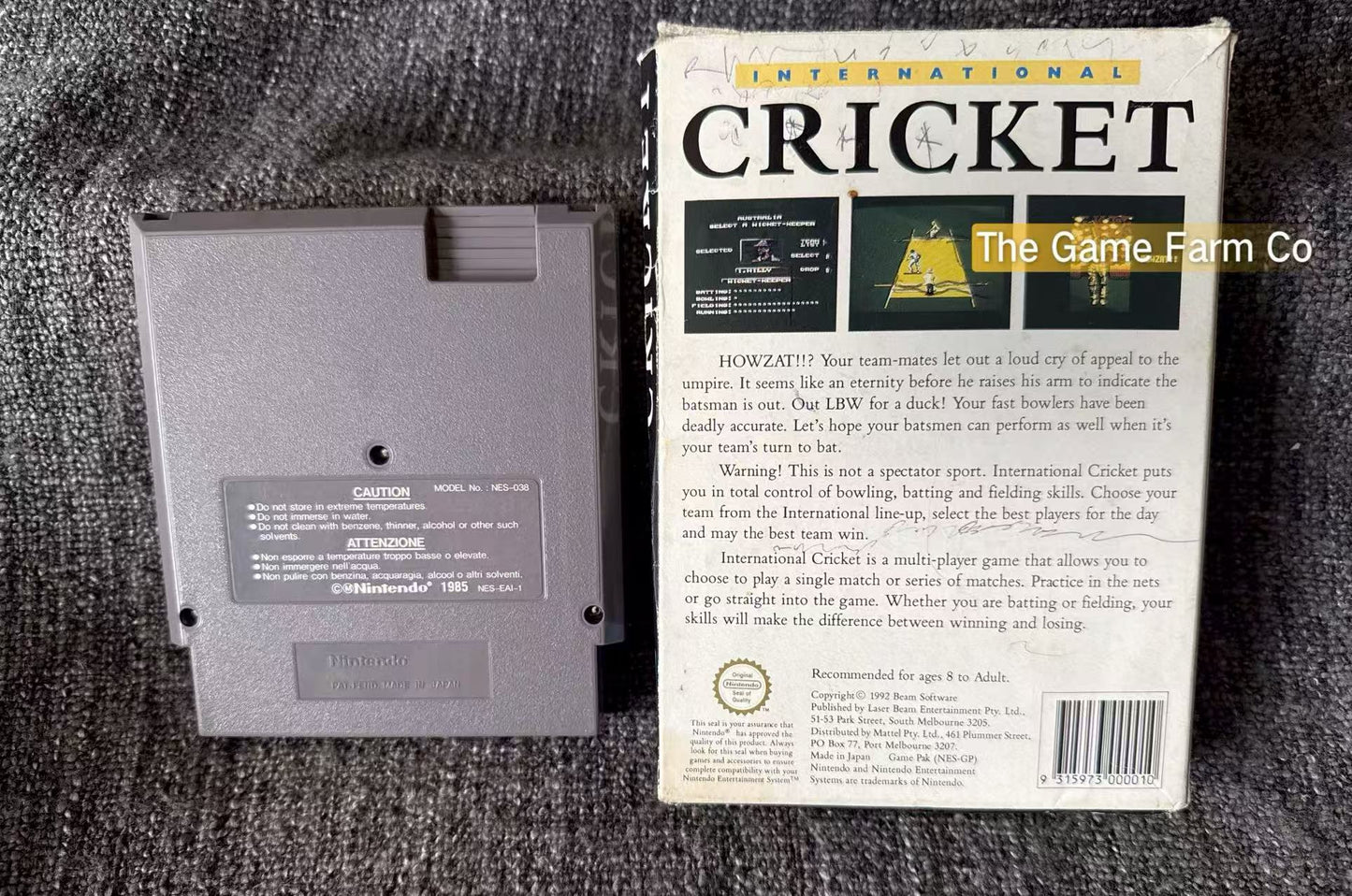 International Cricket Boxed - Game - Nes - Nintendo / Entertainment System - Pal Version