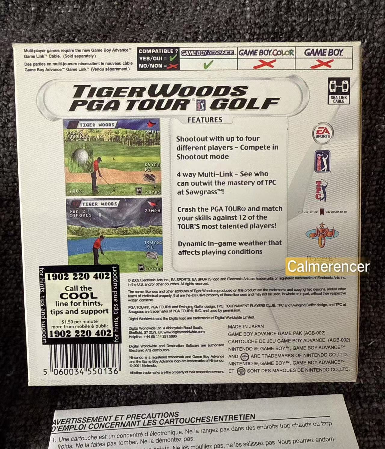 Tiger Woods PGA Tour Golf  EA Sports Boxed Game -Nintendo Gameboy Advance GBA - Pal Version