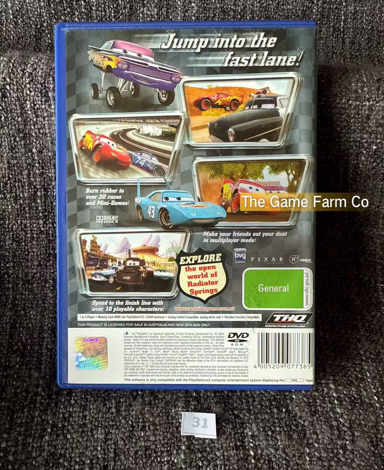Cars Game- Sony PlayStation 2 (PS2)