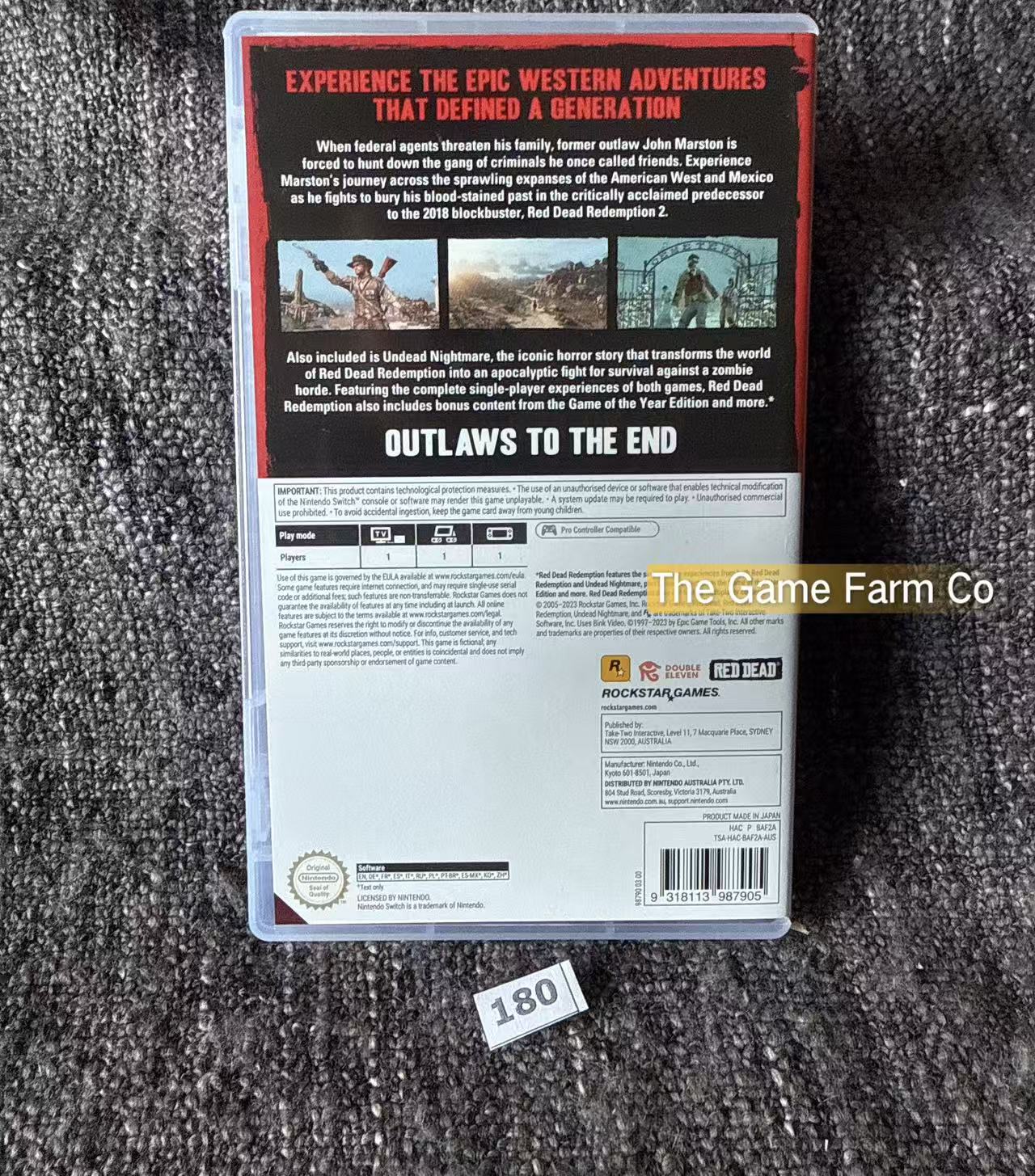 Red Dead Redemption (Nintendo Switch) Complete CIB Physical Cartridge PAL