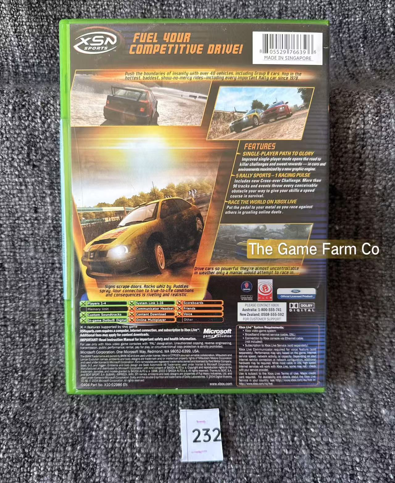 Ralli Sport Challenge 2 Game Microsoft Xbox Original