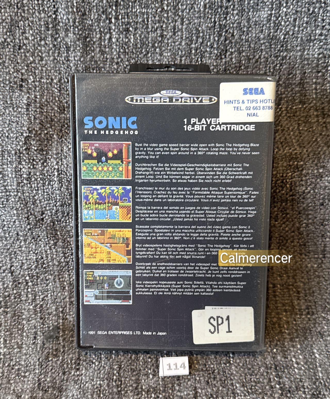 Sonic The Hedgehog Game - Sega Mega Drive