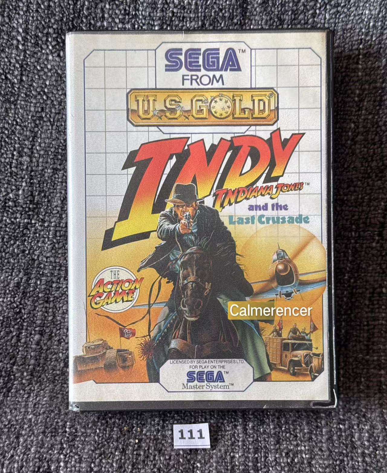 INDY Indiana Jones And The Last Crusade Game - Sega Master System