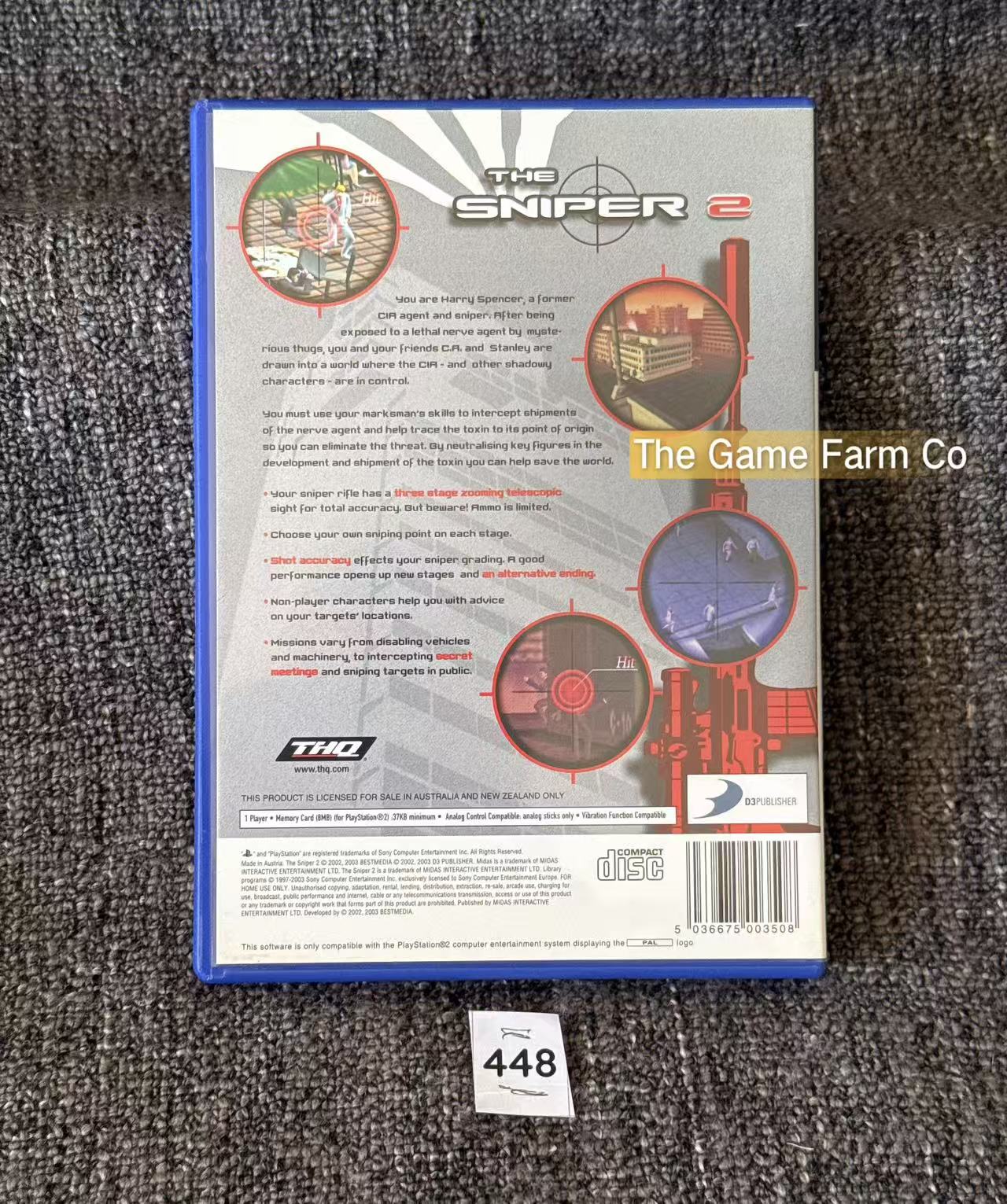 The Sniper 2 PS2 Physical Game CIB PAL Tested Used Mint Condition