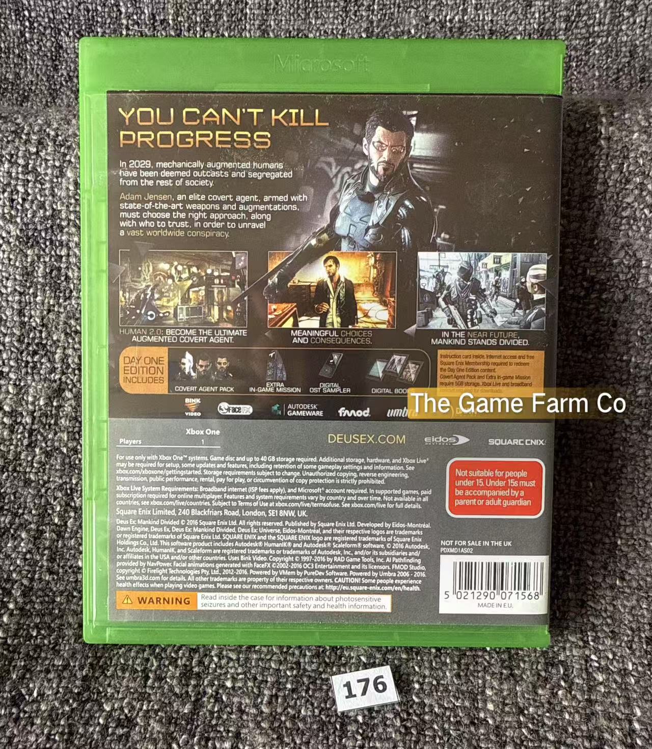 Deus Ex Makind Divided Day One Edition  Game - Microsoft Xbox One