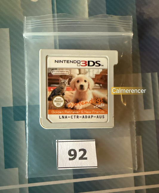 Nintendogs + Cats Golden Retriever & New Friends Nintendo Game - No case Nintendo 3DS