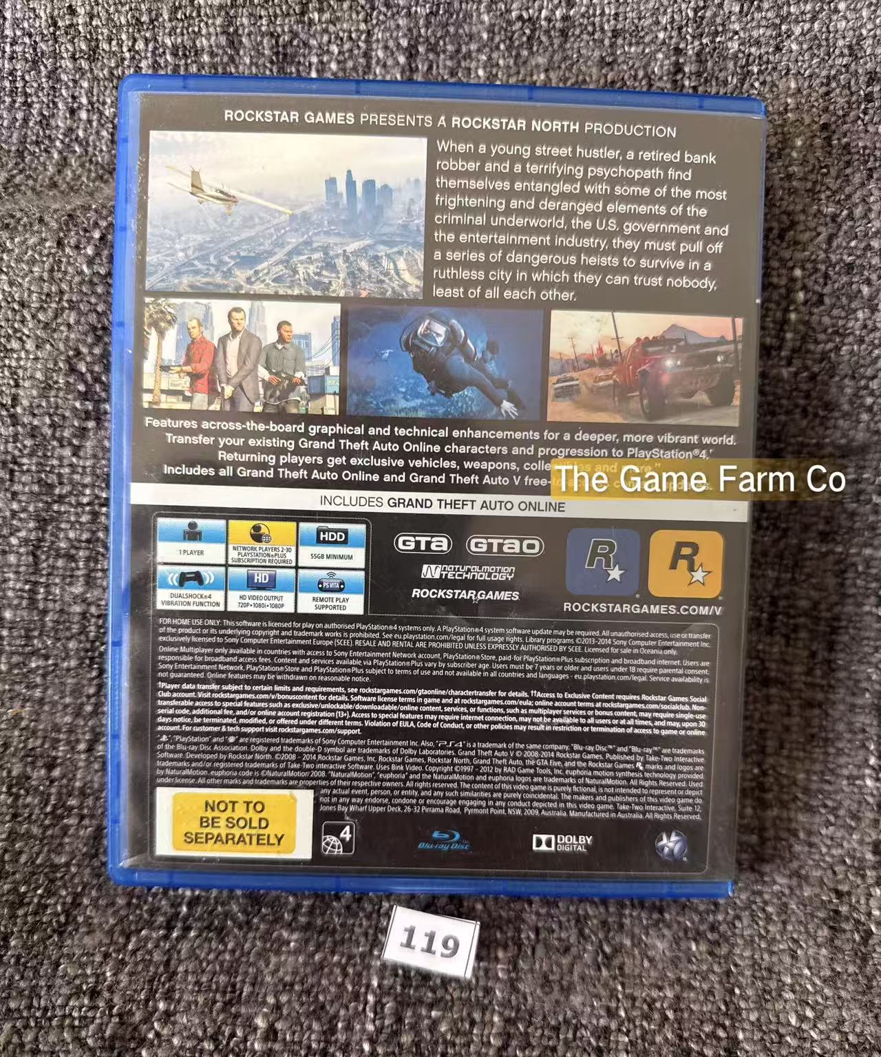 Grand Theft Auto V 5- GTA Sony Playstation 4 (PS4) Game
