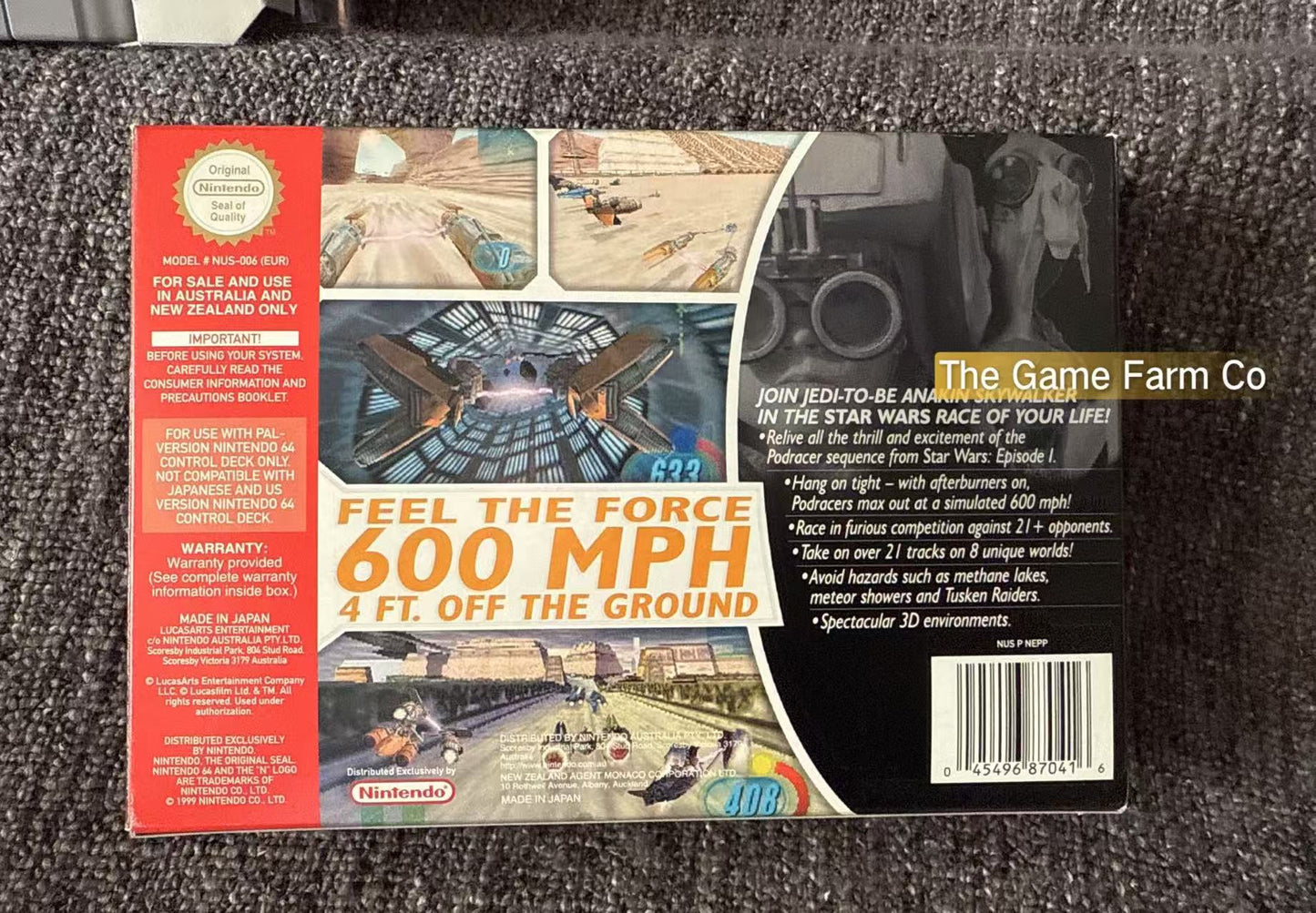 Star Wars Racer Episode 1 Game Boxed - Nintendo 64 / N64 - Pal Version