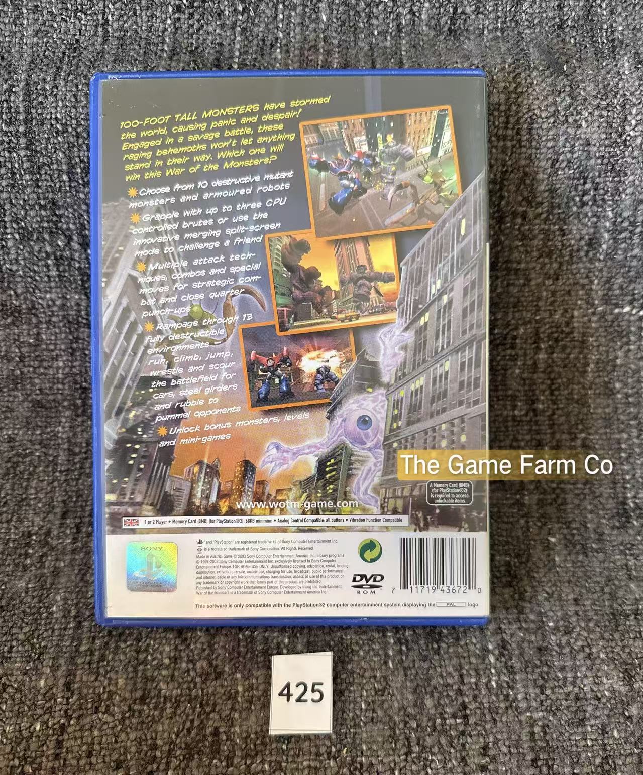 War of the Monsters PS2 Physical Game CIB PAL Tested Used