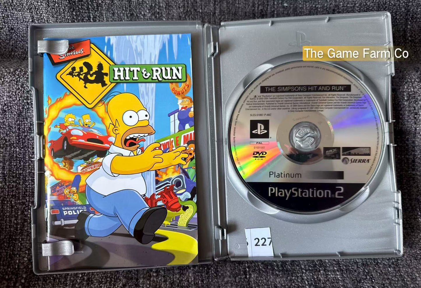 The Simpsons Hit & run Game- Sony PlayStation 2 (PS2)