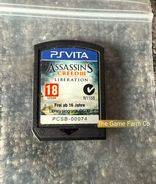 Assassin's Creed III 3 Liberation (PS Vita) PlayStation Vita Action Game Tested Loose Cart