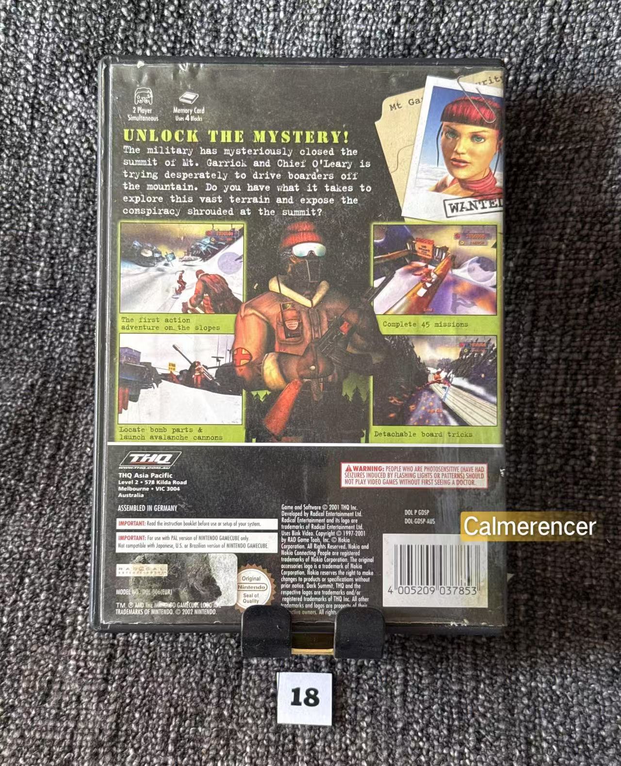 Dark Summit Game - NO MANUAL  - Nintendo Gamecube - Pal Version