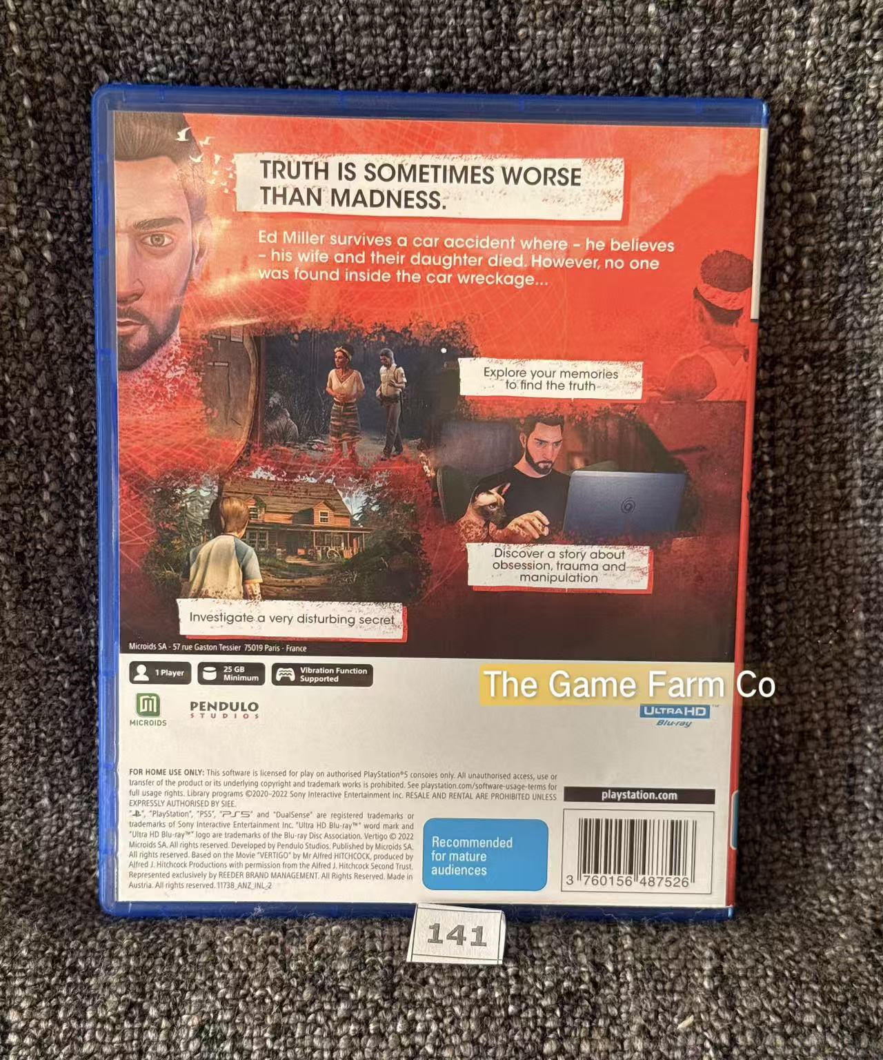 Alfred Hitchcock - Vertigo Sony PlayStation 5 Complete PAL Tested Used