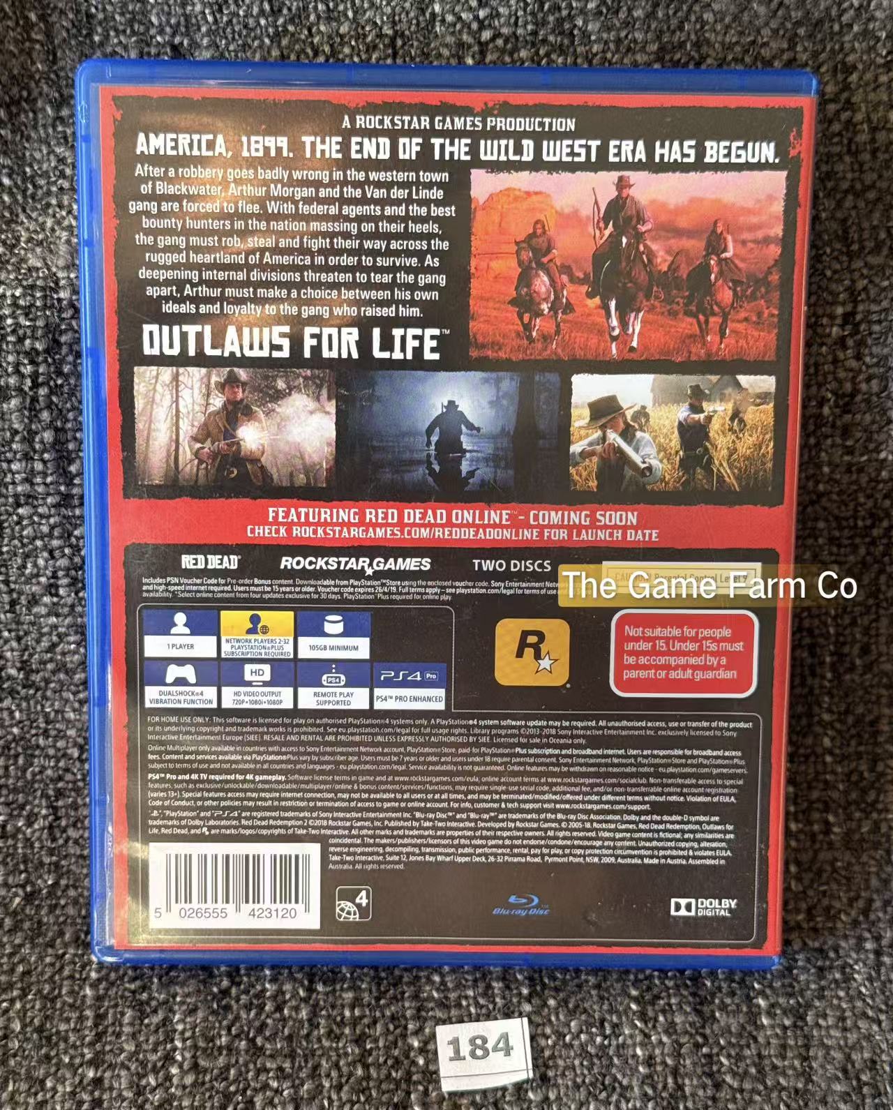 Red Dead Redemption Sony PlayStation 4 Complete PAL Tested Used