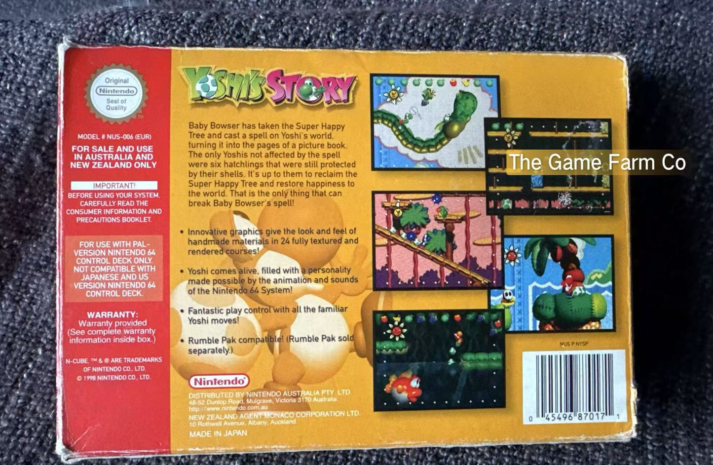Yoshi's Story Game Boxed - Nintendo 64 / N64 - Pal Version