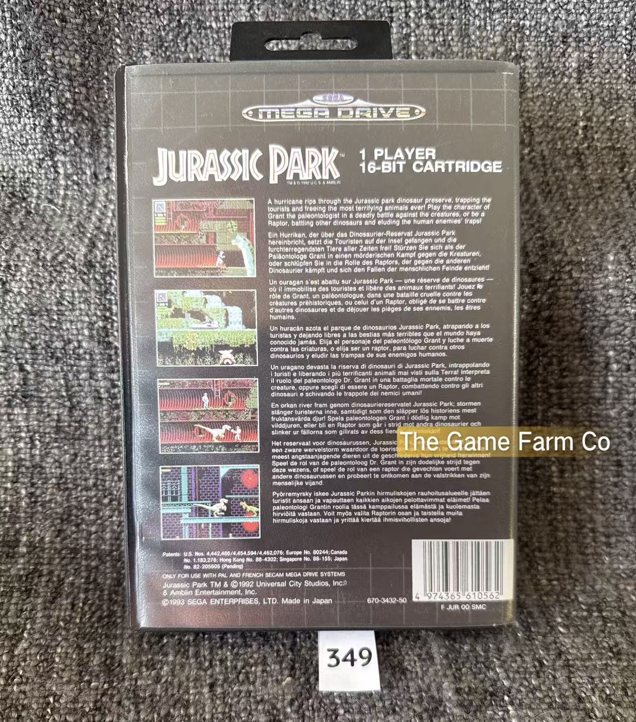 Jurassic Park - Game - Sega Mega Drive