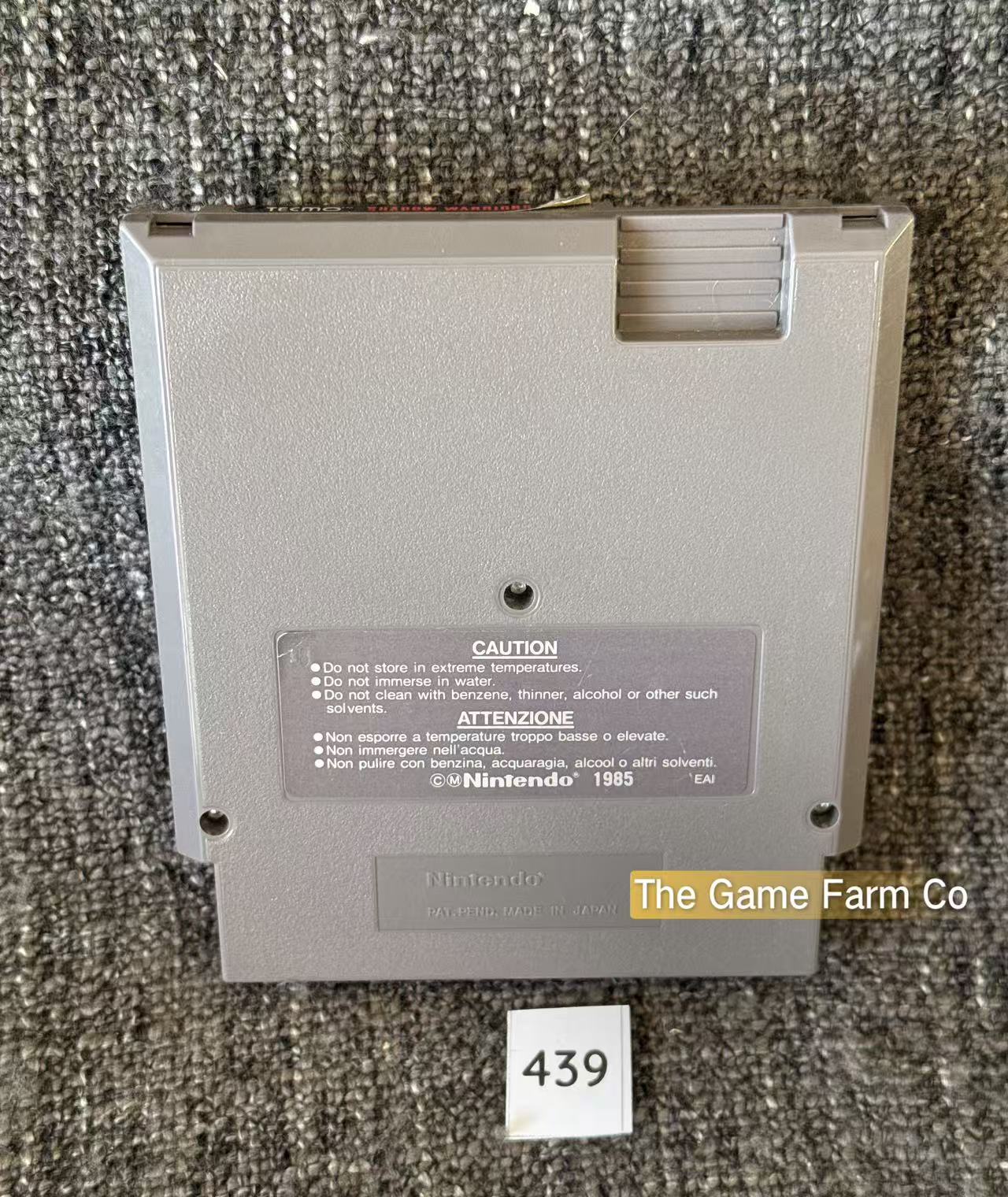 Shadow Warriors Nintendo NES Physical Game Cartridge PAL Tested Used