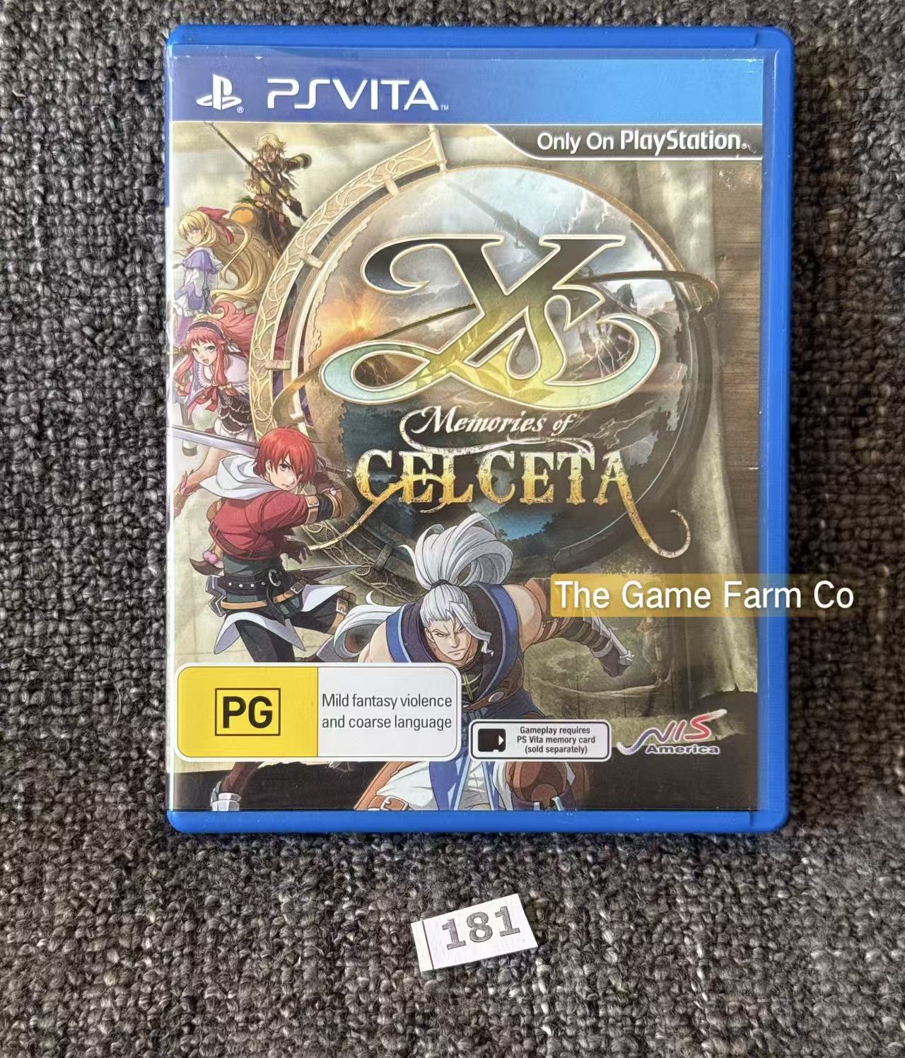 Ys: Memories of Celceta PlayStation Vita Complete PAL Tested Used