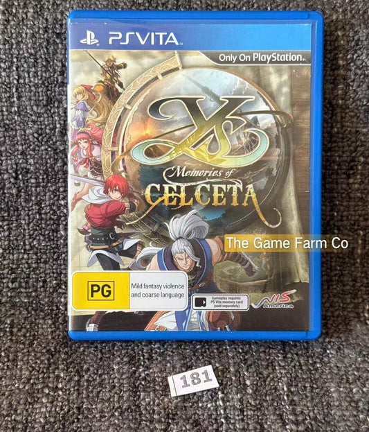 Ys: Memories of Celceta PlayStation Vita Complete PAL Tested Used
