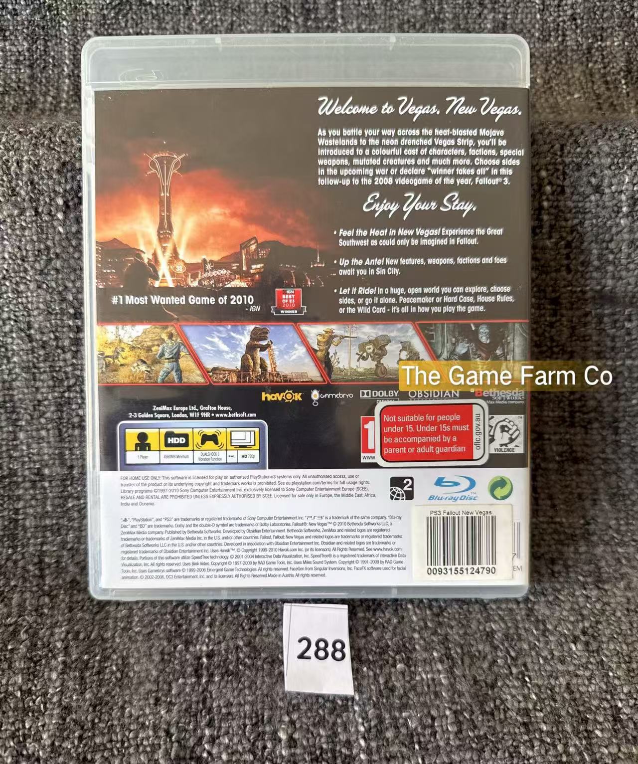 Fallout New Vegas Game - PS3 - Sony Playstation 3