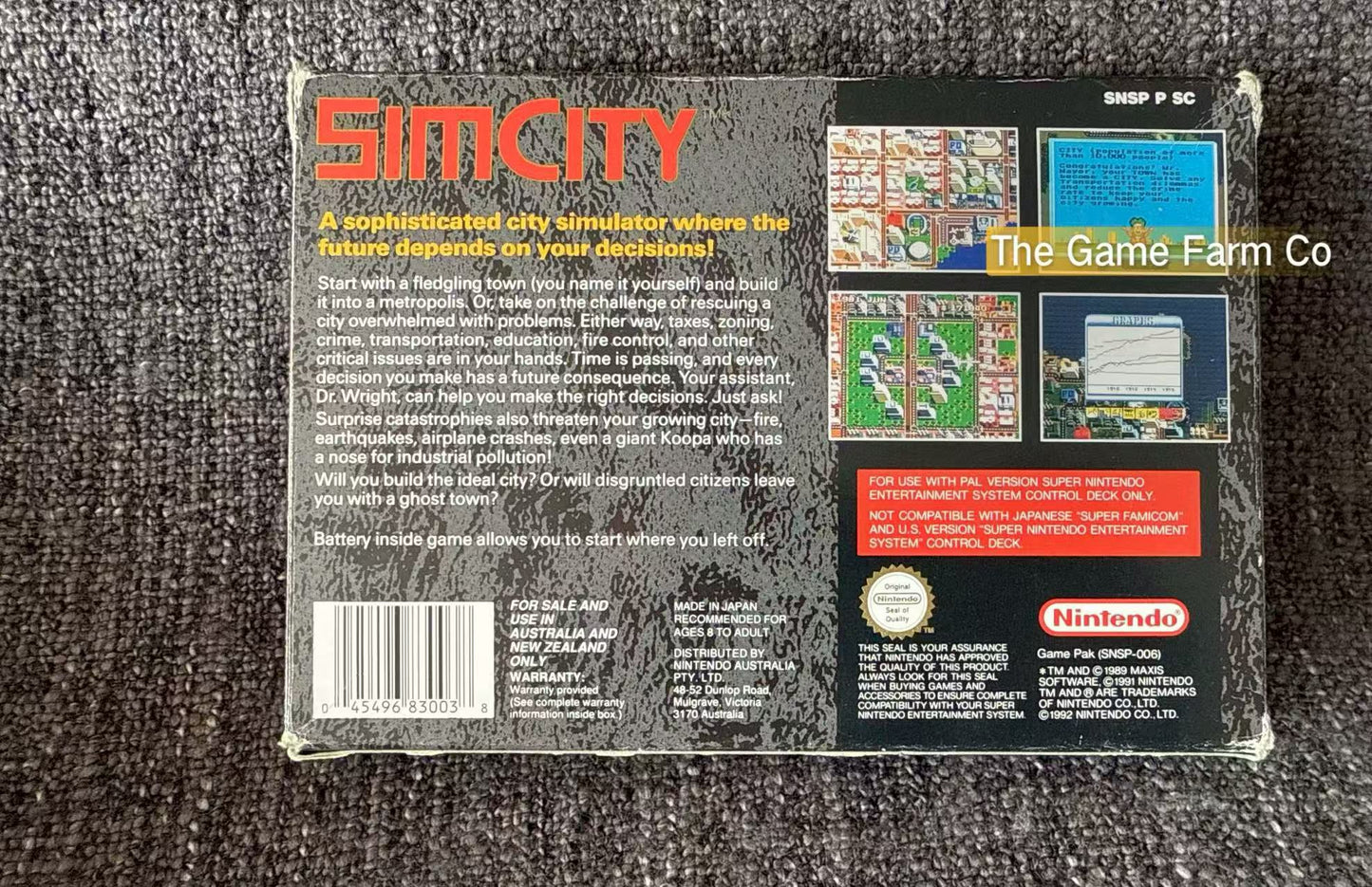 Sim City Boxed - Super Nintendo (Snes) Game