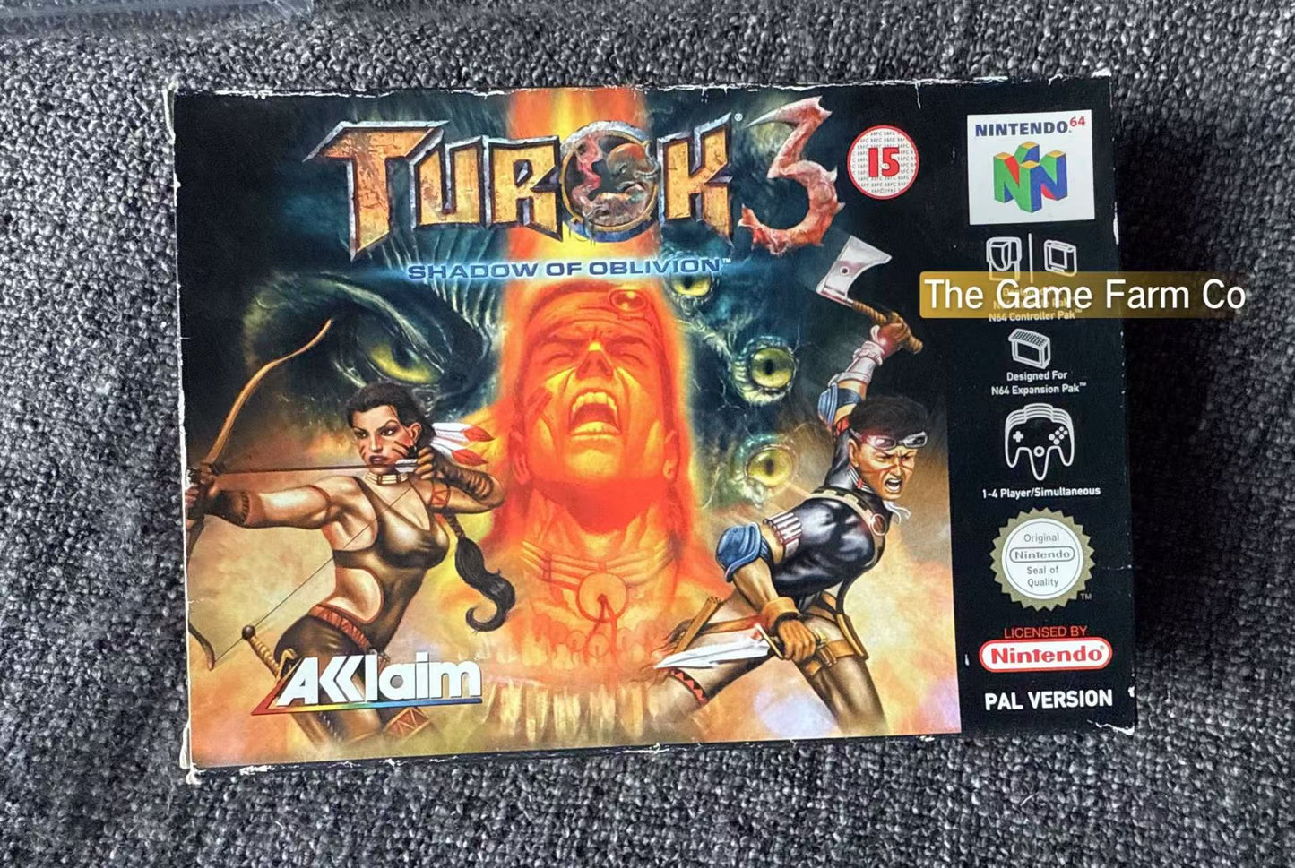 Turok 3 Shadow Of Oblivion Game Boxed - Nintendo 64 / N64 - Pal Version