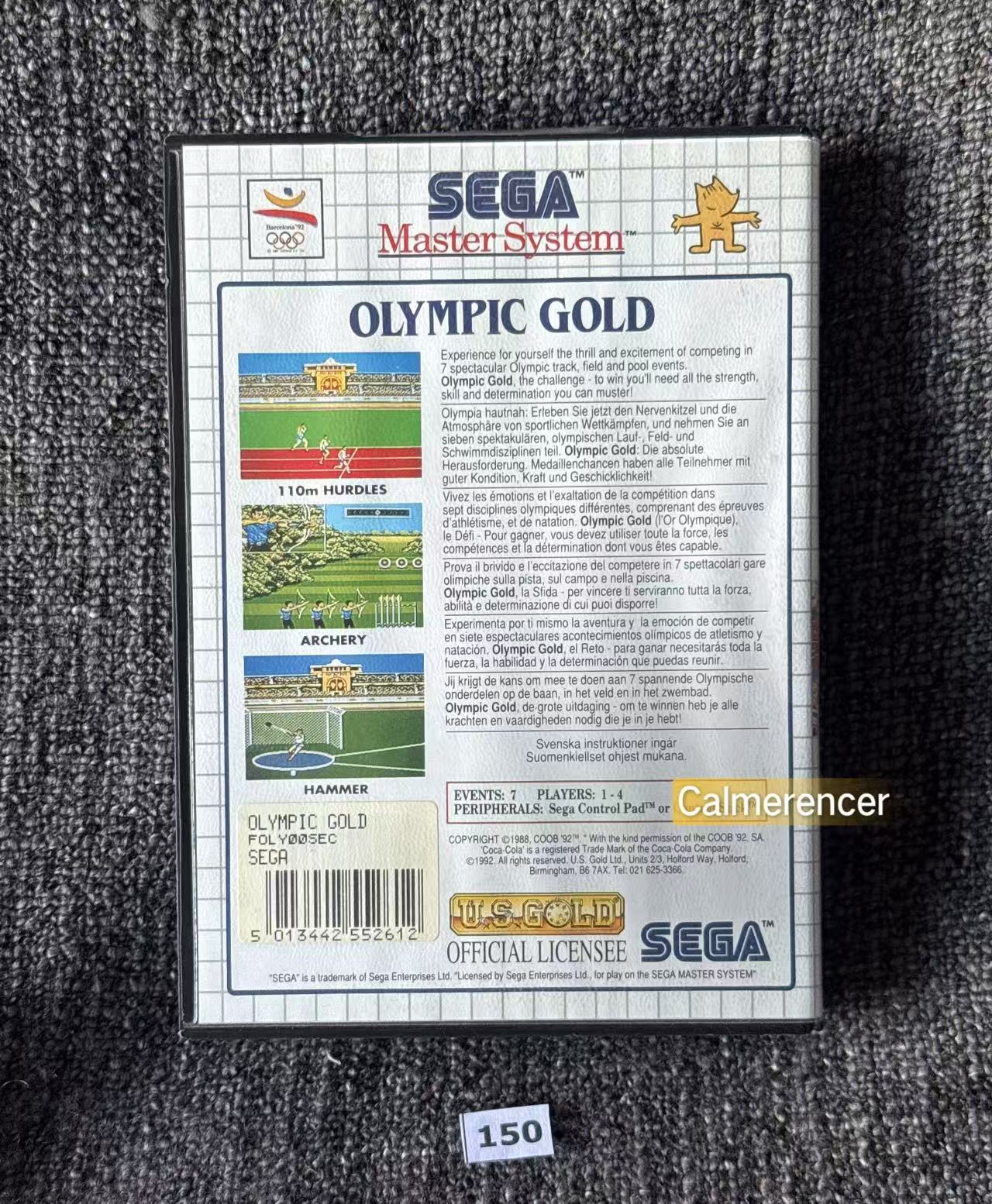 Olympic Gold Game - No manual - Sega Master System