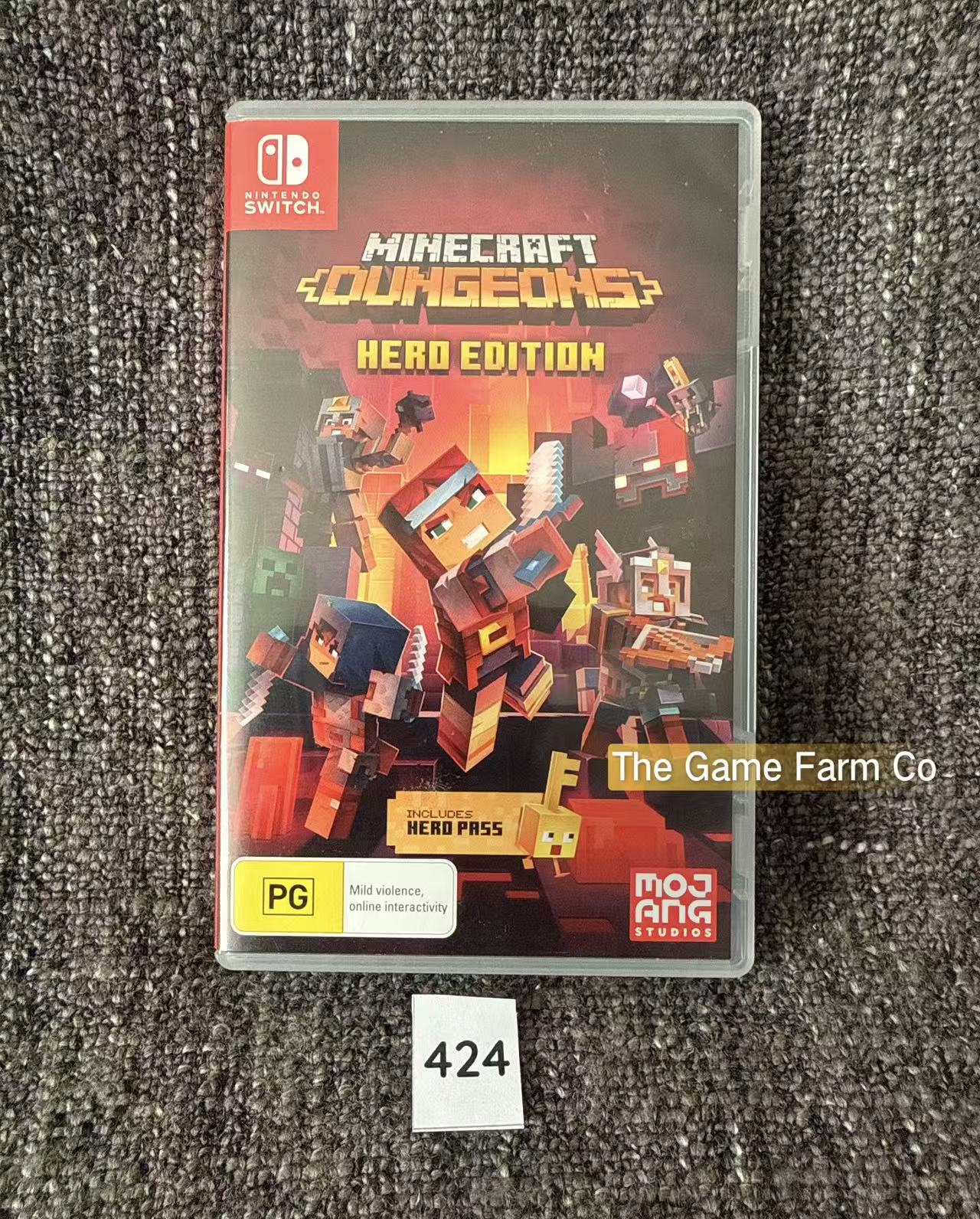 Minecraft Dungeons Hero Edition Nintendo Switch Physical Game Cartridge PAL Tested Used