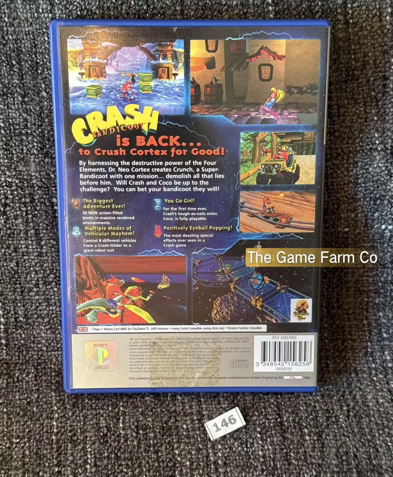 Crash Bandicoot: The Wrath of Cortex Sony PlayStation 2 Complete PAL Tested Used