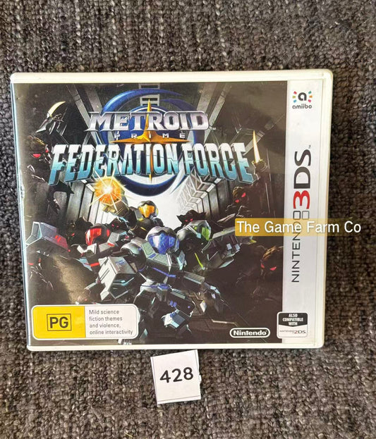 Metroid Prime Federation Force Nintendo 3DS Physical Game Cartridge PAL Tested Used