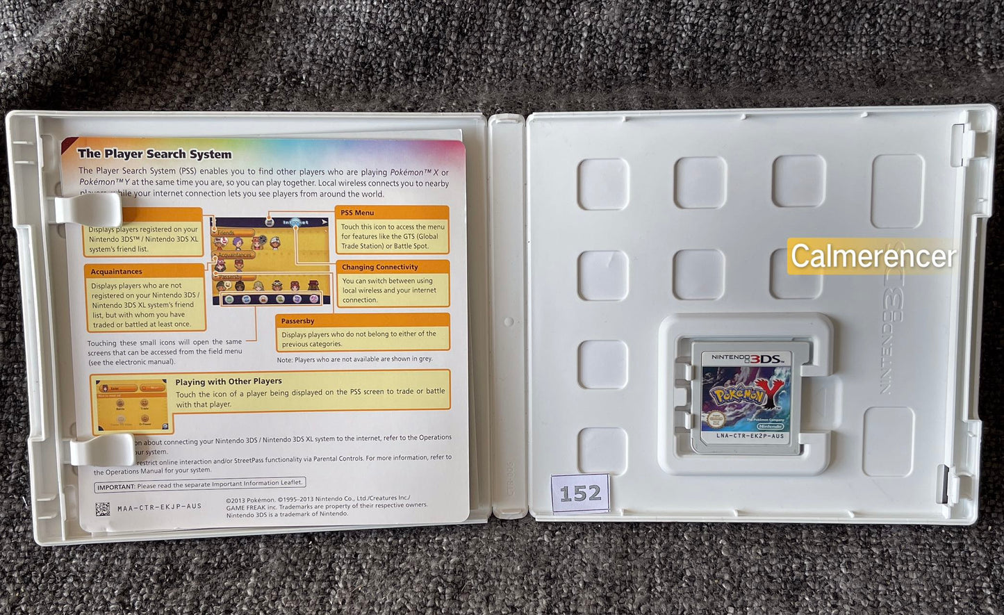 Pokemon Y Game Nintendo 3DS