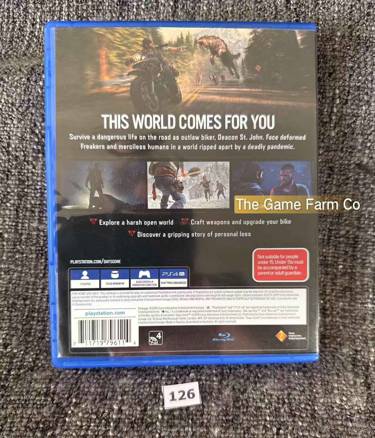 Days Gone Sony Playstation 4 (PS4) Game