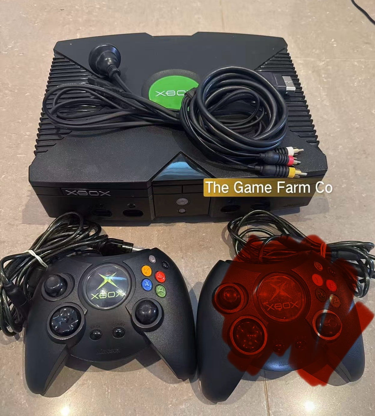 Xbox Original console with 1 controller and cords (Pal)