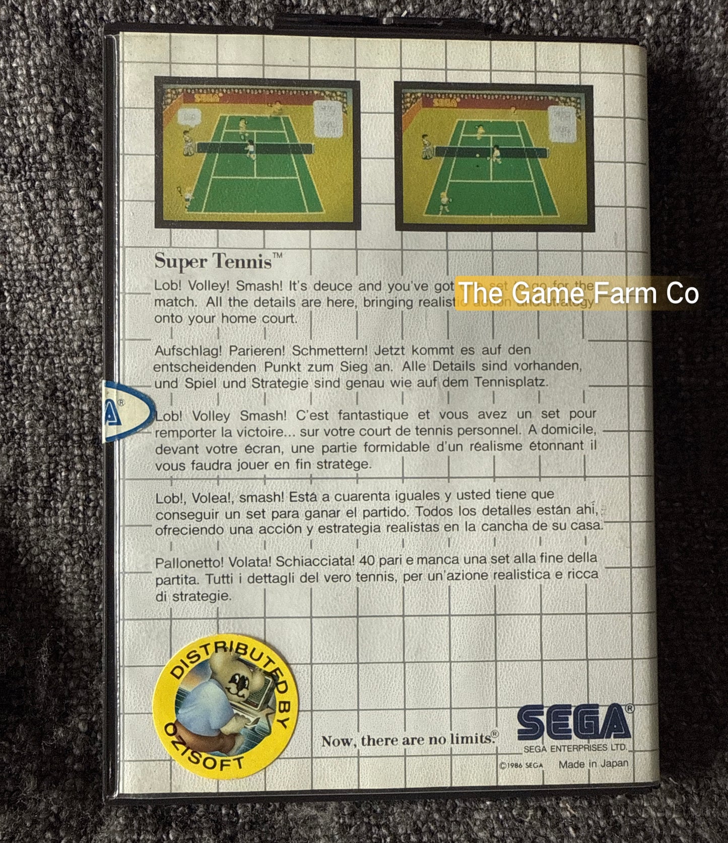 Super Tennis Game - The Sega Card