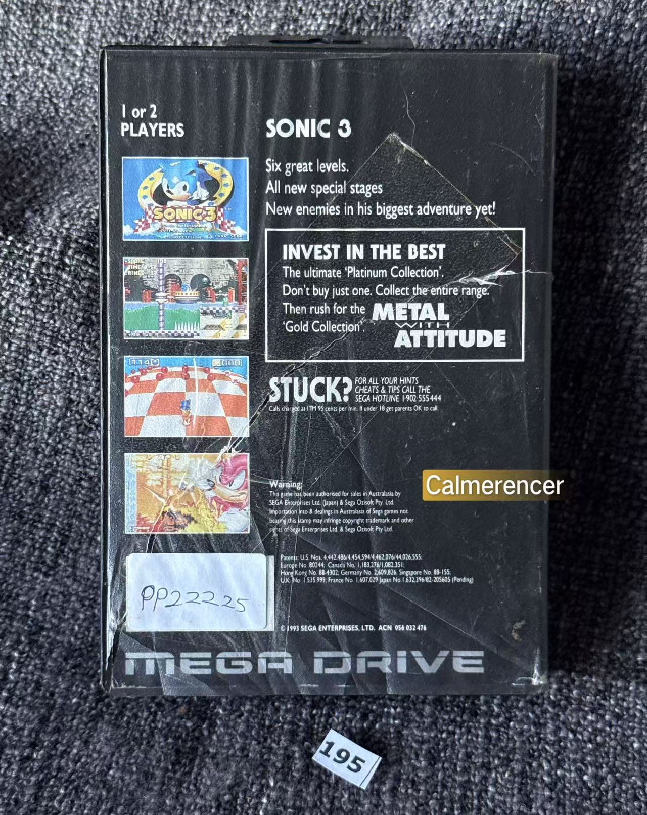 Sonic 3 Collection - No manual- Game - Sega Mega Drive