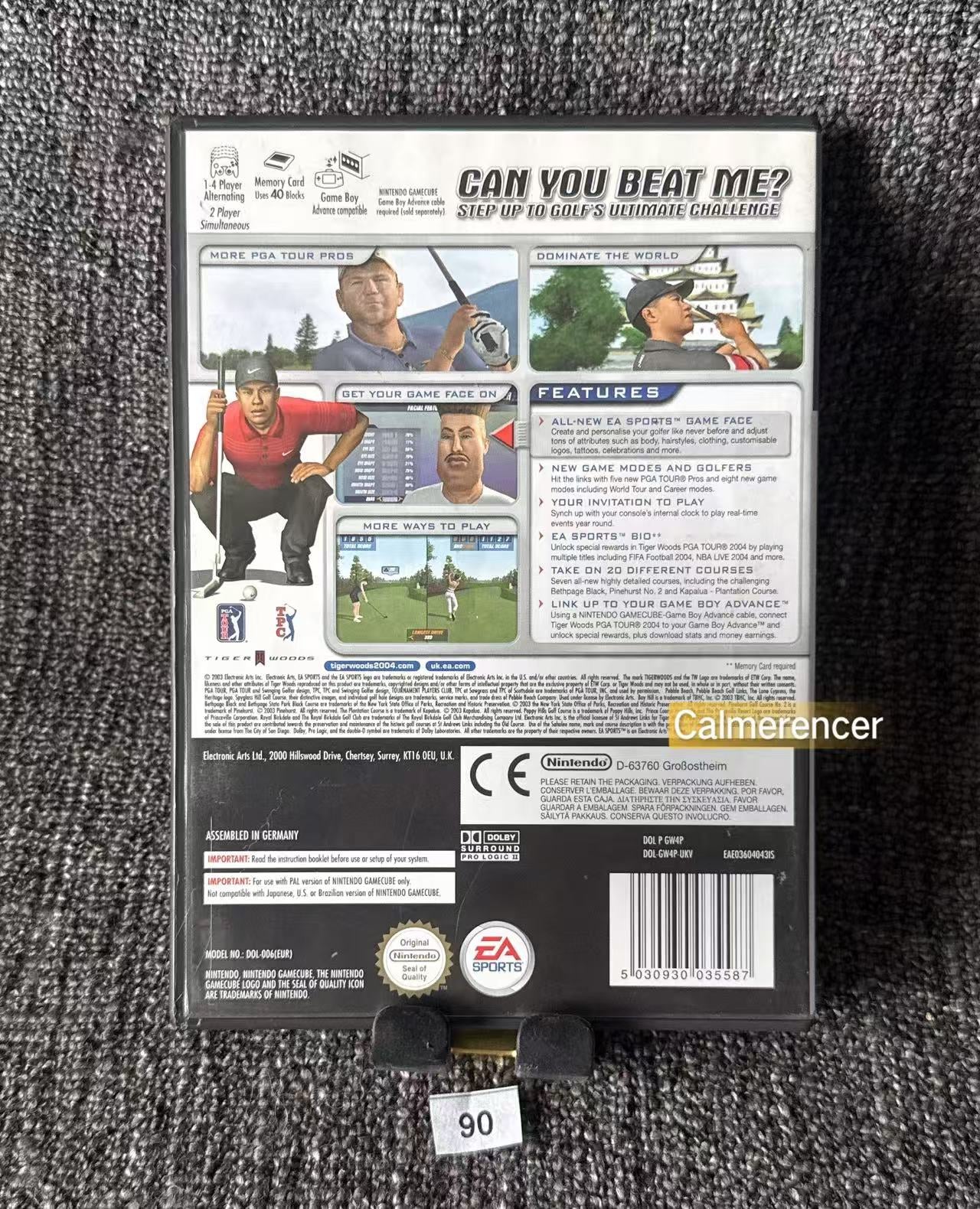 Tiger Woods PGA Tour 2004 Game - Nintendo Gamecube - Pal Version