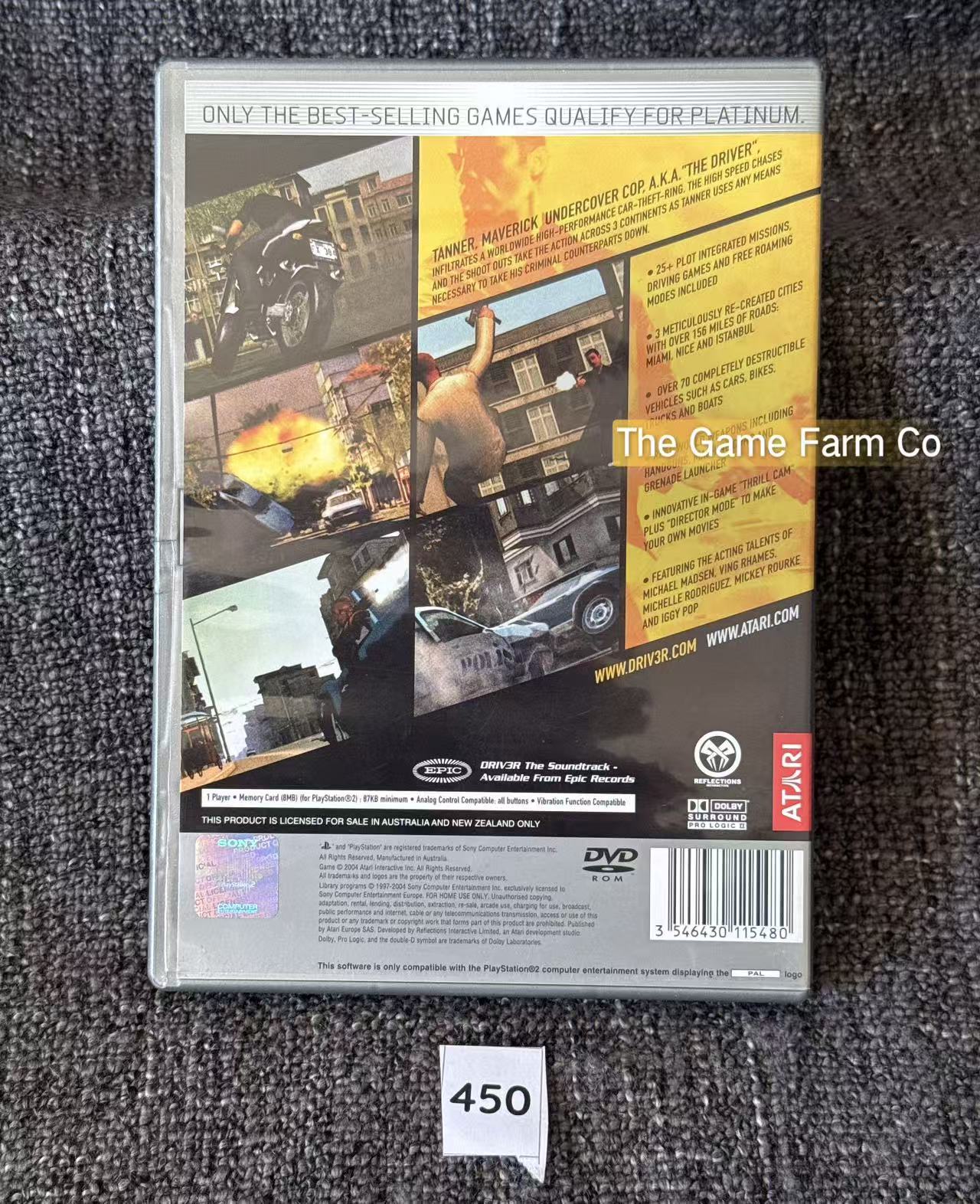 Driv3r PS2 Physical Game CIB PAL Tested Used