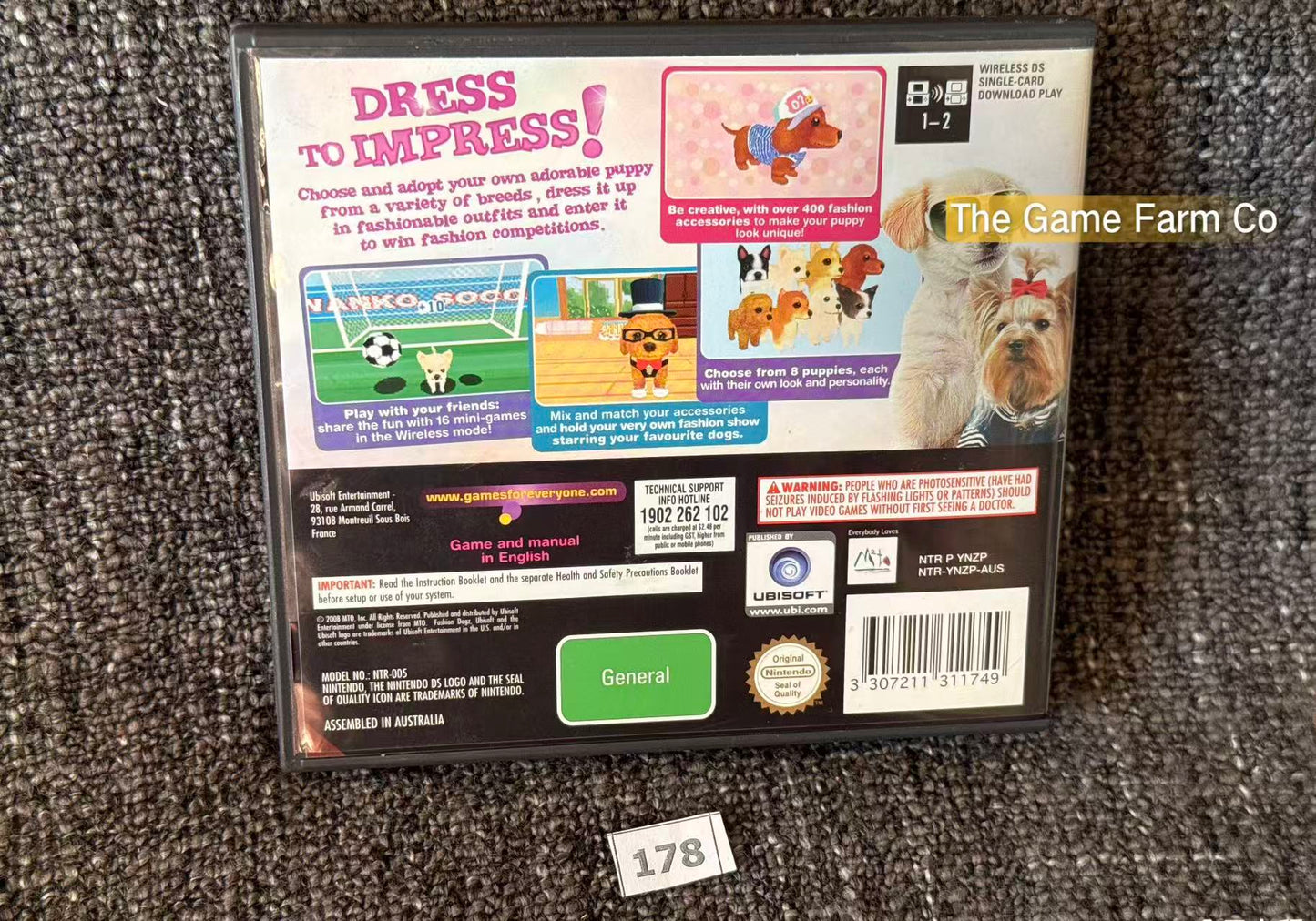 Fashion Dogz Nintendo DS Physical Game CIB PAL Tested Used