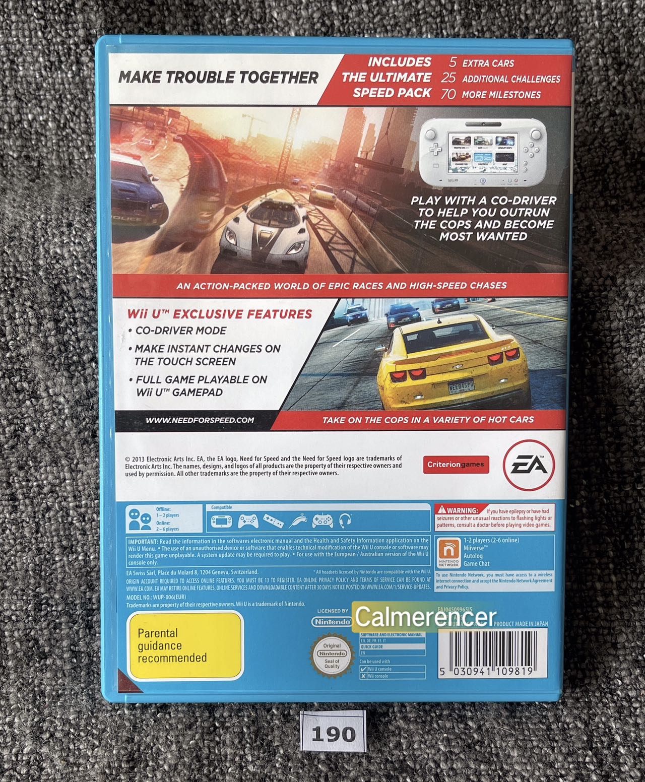 Need For Speed Most Wanted - Nintendo Wii U Game