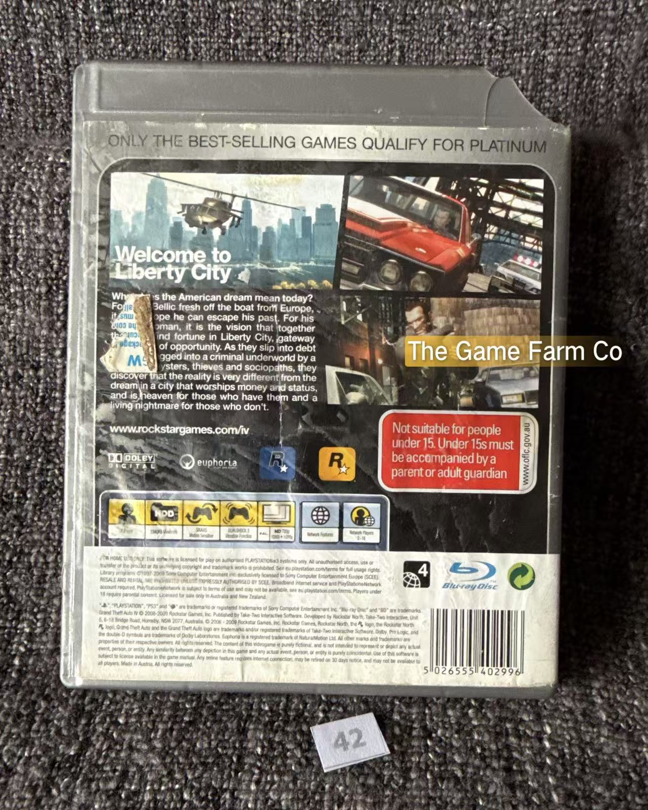Grand Theft Auto IV 4 Game - PS3 - Sony Playstation 3
