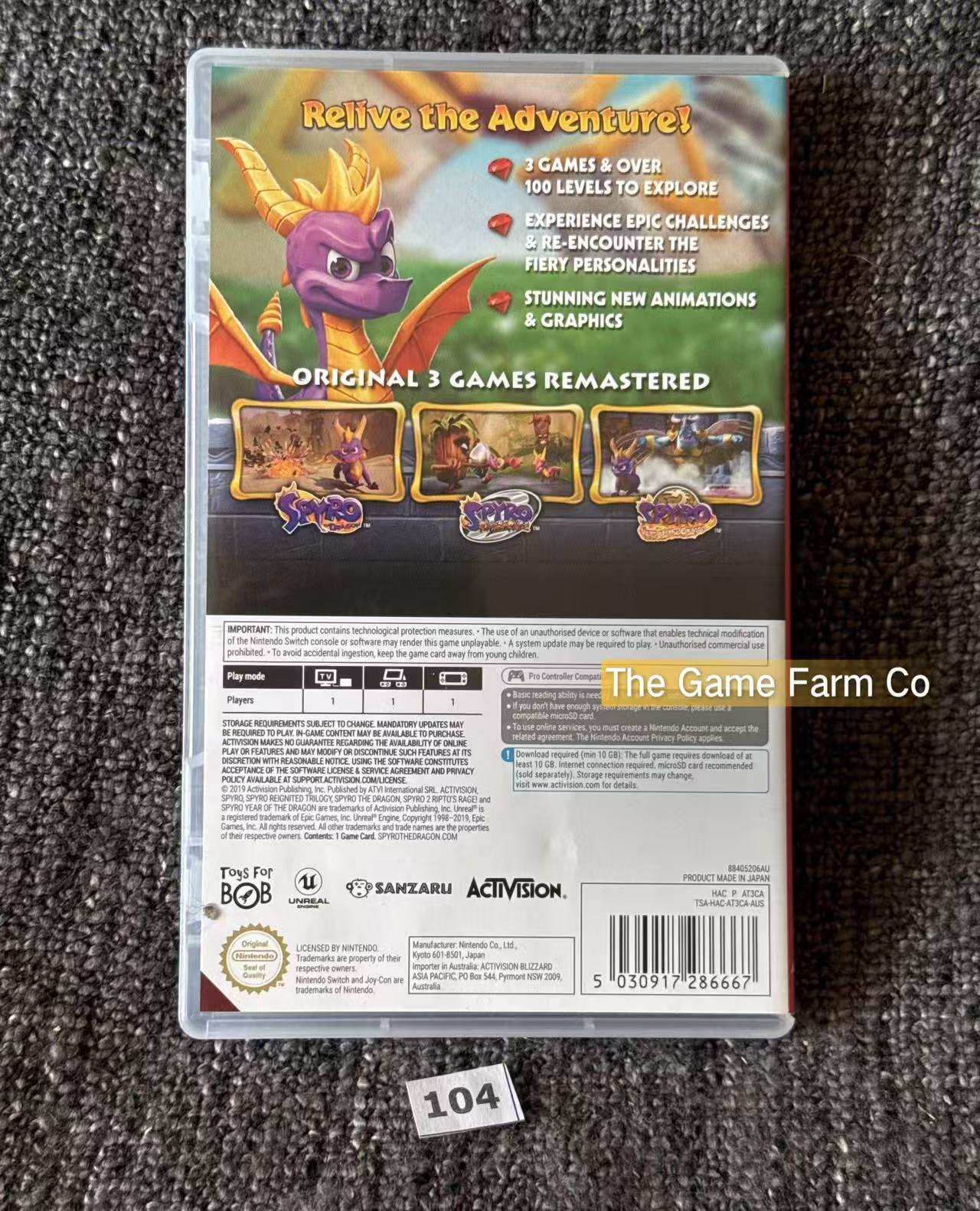 Spyro Reignited Trilogy Switch Game - Nintendo Switch