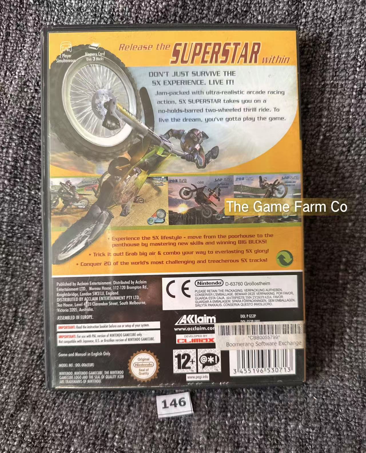 SX Superstar Game - No manual - Nintendo Gamecube - Pal Version