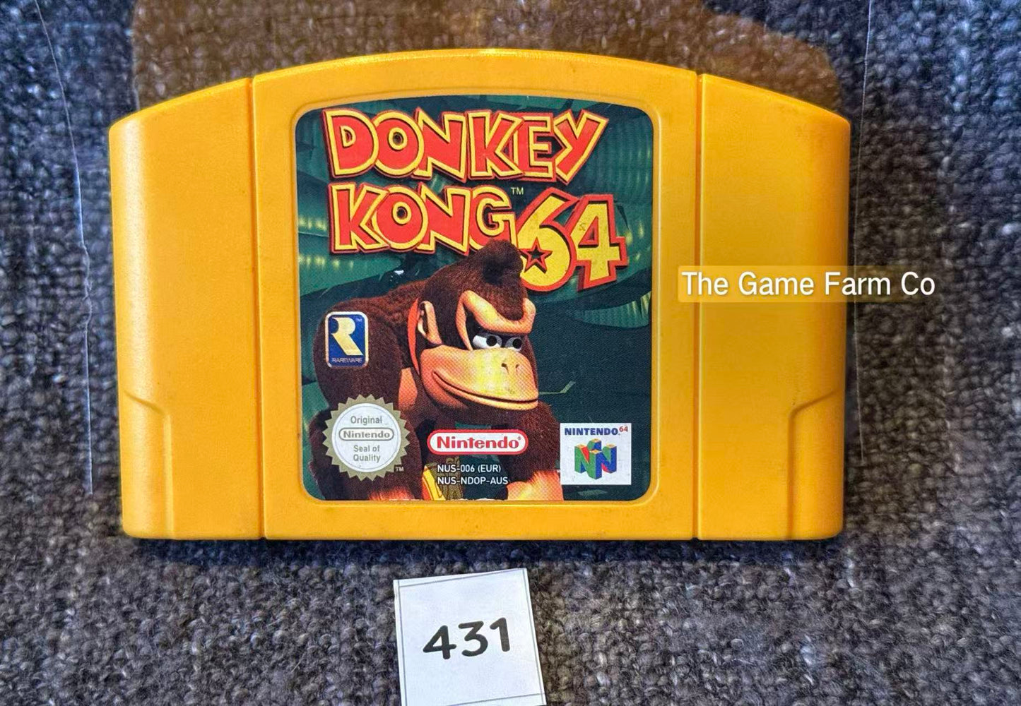 Donkey Kong 64 (Nintendo 64 N64) Authentic PAL Loose Yellow Game Cartridge Only
